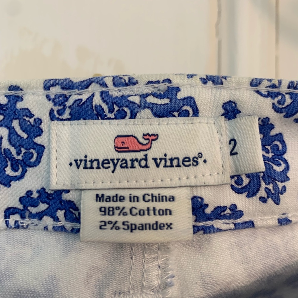White and Blue patterned pants - Picture 4 of 6